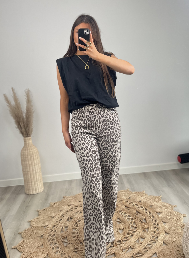Leopard-Jeans