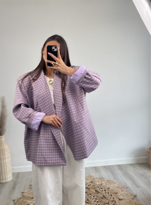 MIRA - Oversized Blazer Lila