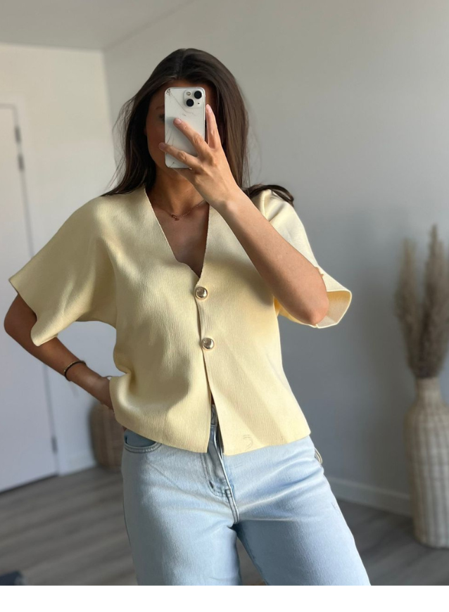 ABBY - Butter Yellow Top