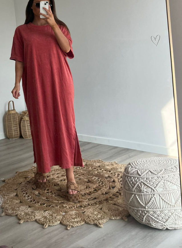 KAROLIEN - Spons Dress Terracotta