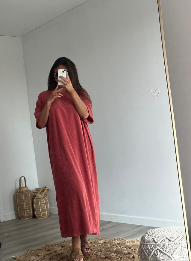 KAROLIEN - Spons Dress Terracotta