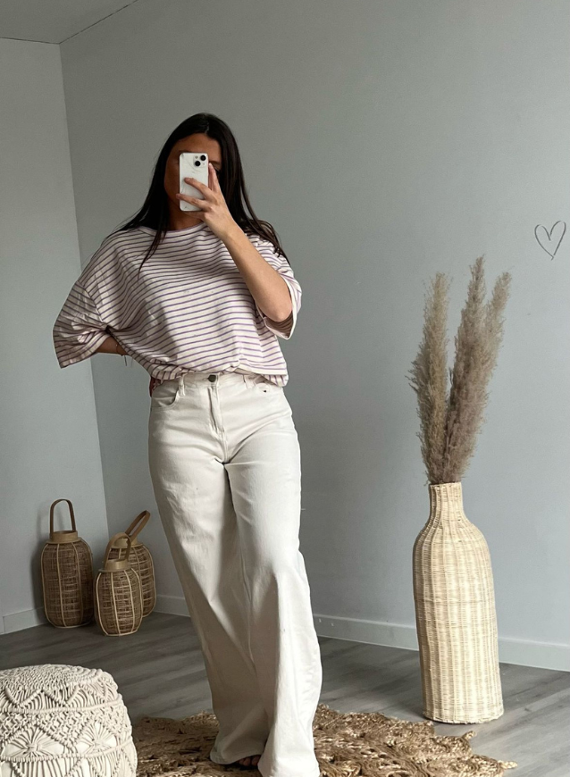BETH - Cream Jeans