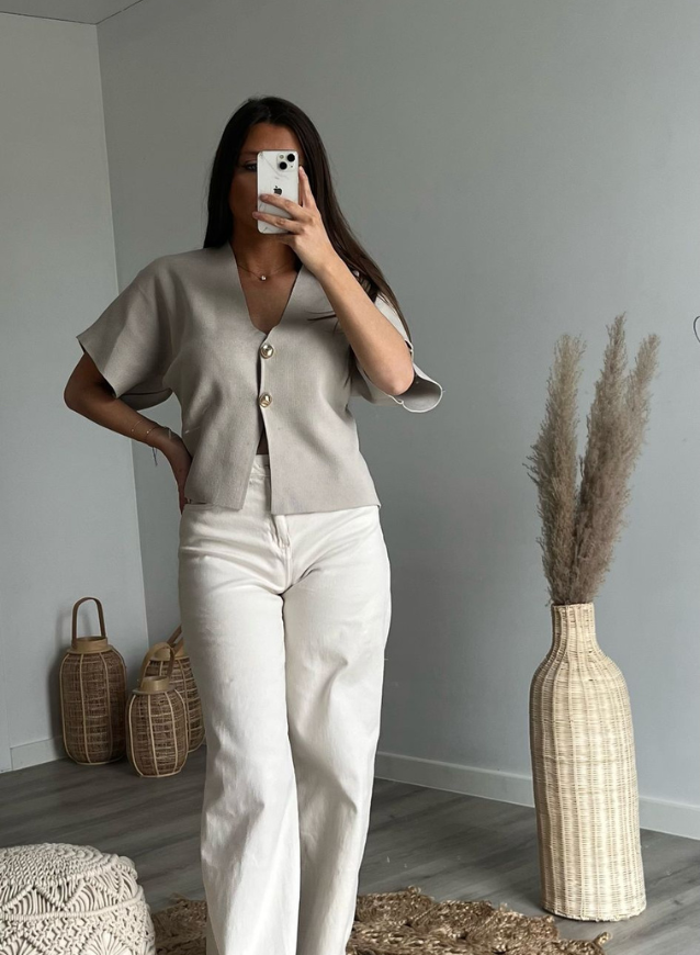 ABBY - Taupe top