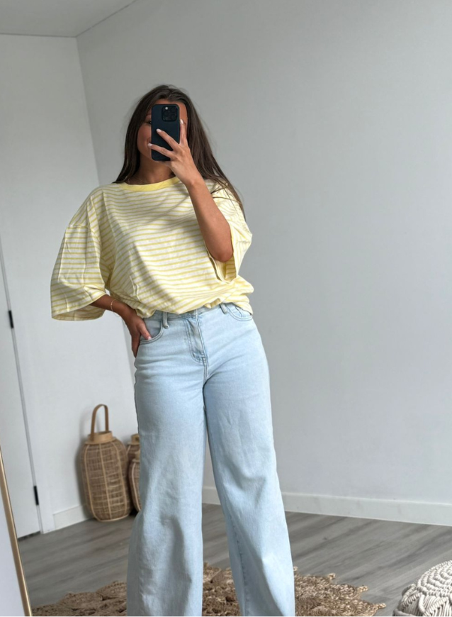 YASMINE - T-shirt Geel