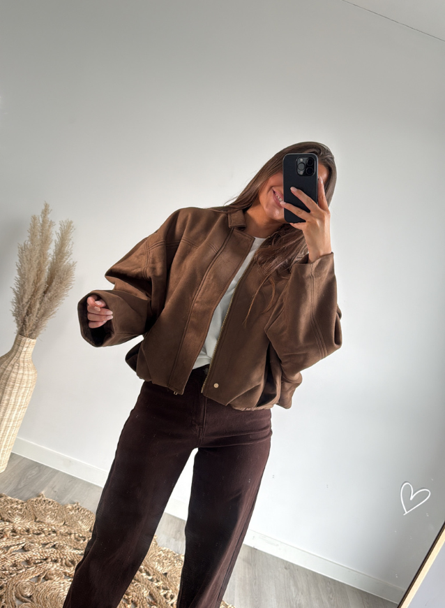 Suède jacket choco